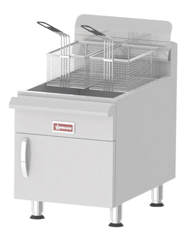 Omcan 43088 - Commercial Countertop Natural Gas Fryer with 53,000 BTU and 30 lb. Oil Capacity
