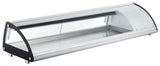 Omcan 43116 - 69″ Sushi Showcase with Curved Glass, 3.63 cu.ft. (103 L), White