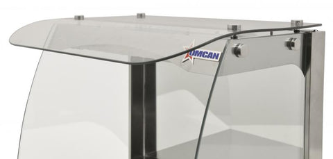 Omcan 43120 - 22" Heated Display Case, 2 Pans, Self-Service, 2.3 cu.ft. (66L) Capacity