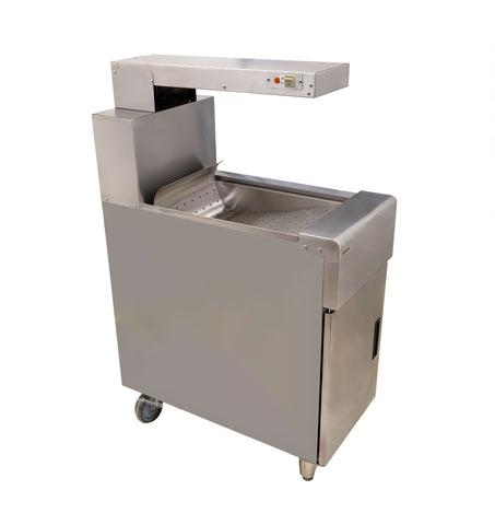 Omcan 43260 - Portable Fry Dump Station Fried Food Warmer with Overhead Heating Lamp – 200W, 110V