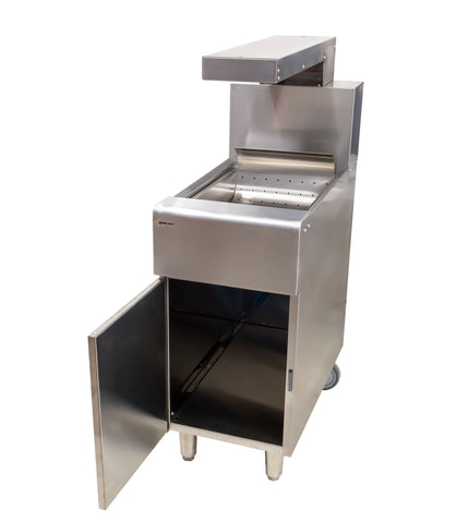 Omcan 43260 - Portable Fry Dump Station Fried Food Warmer with Overhead Heating Lamp – 200W, 110V
