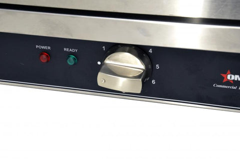 Omcan 43450 - Stainless Steel Quartz Adjustable Salamander with 14″ x 21″ Warming Base