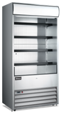 Omcan 43459 - 36″ Four (4) Shelf Grab-and-Go Open Refrigerated Floor Self-Serve Display Case, 18.7 cu.ft. (520 L), Stainless Steel