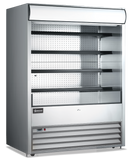 Omcan 43460 - 72″ Four (4) Shelf Grab-and-Go Open Refrigerated Floor Self-Serve Display Case, 37 cu.ft. (1048 L), Stainless Steel