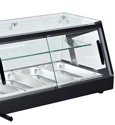 Omcan 43492 - 45″ Refrigerated Sushi Showcase with Flat Glass, 1.55 cu.ft. (44 L), Black