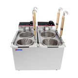 Omcan 43558 - 2 x 1 Gallon (4L) Double Tank Electric Countertop Pasta Cooker (120V)