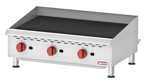 Omcan 43728 - Elite 36″ Countertop Radiant Gas Charbroiler, 3 Burners, 120,000 BTU