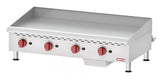 Omcan 43732 - Elite 48″ Countertop Gas Griddle 4 Burner with Manual Control, 120,000 BTU