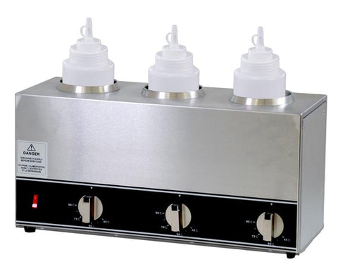 Omcan 44179 - Triple Bottle Sauce Warmer