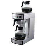 Omcan 44313 - Stainless Steel Coffee Maker with 2 Glass Decanter – 2.2 L tank capacity