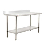 Omcan 44336 - 24″ x 30″ All Stainless Steel Work Table with Backsplash
