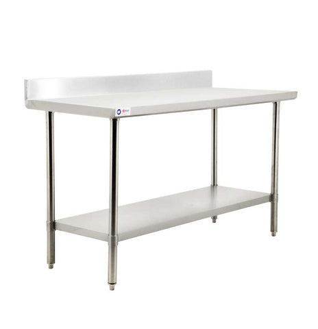 Omcan 44337 - 24″ x 36″ All Stainless Steel Work Table with Backsplash