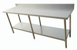 Omcan 44349 - 30″ x 96″ All Stainless Steel Work Table with Backsplash