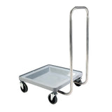 Omcan 44356 69739 - Heavy-Duty Gray Polypropylene Dish Rack Dolly with Handle