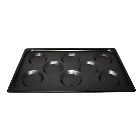 Omcan 44365 - Full Size 12″ x 20″ Non-Stick Aluminum Multi-Baker Pan with 8 molds for Combi-Oven
