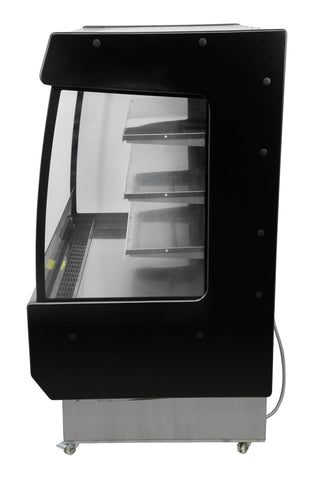 Omcan 44377 - 51" Three (3) Shelf Grab-and-Go Open Refrigerated Floor Self-Serve Merchandiser, 27.2 cu.ft (770 L), Black