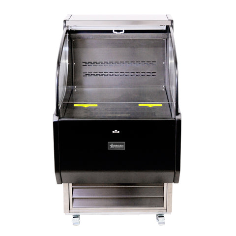 Omcan 44379 - 26″ Grab-and-Go Open Refrigerated Self-Serve Display Case, 7 cu.ft (190 L), Black