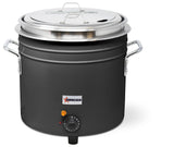 Omcan 44392 - 11 qt Black Retro Soup Warmer/Rethermalizer