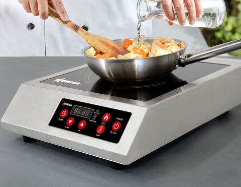 Omcan 44414 - 3.5 kW Stainless Steel Commercial Countertop Induction Cooker