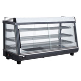 Omcan 44438 - 47" Display Warmer, 3 Shelves, Sliding Doors, Self/Full-Service, 6.5 cu. ft. (186 L) capacity