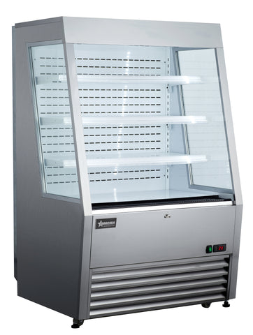 Omcan 44439 - 36″ Three (3) Shelf Grab-and-Go Open Refrigerated Self-Serve Display Case, 13.77 cu.ft. (390 L), Stainless Steel