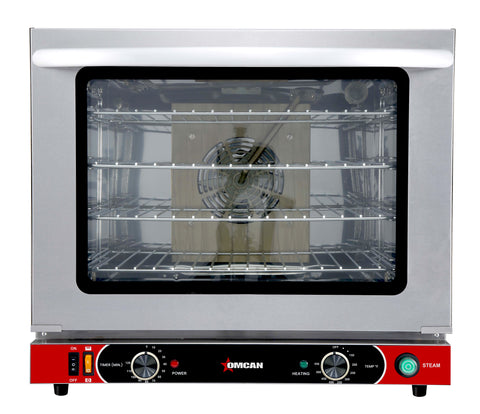 Omcan 44519 - Half Size Countertop Convection Oven with Grill Function and Humidity Control, 2.33 cu.ft (66 L) – 220 V, 2800 W