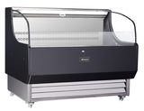 Omcan 44544 - 52" Grab-and-Go Open Refrigerated Floor Self-Serve Display Case, 13.07 cu.ft. (370 L), Black