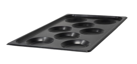 Omcan 44546 - Full Size 12″ x 20″ Non-Stick Stainless Steel Multi-Baker Pan with 8 molds for Combi-Oven