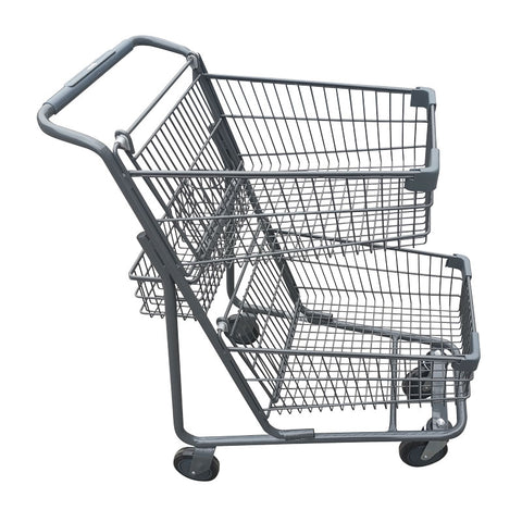 Omcan 44555 - Shopping Cart – Double Baskets