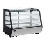 Omcan 44630 - 34″ Two (2) Shelf Countertop Refrigerated Display, 5.65 cu.ft. (160 L), Stainless Steel