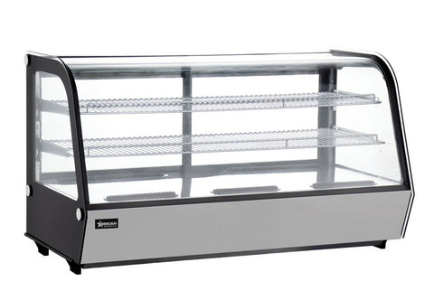 Omcan 44631 - 48″ Two (2) Shelf Countertop Refrigerated Display, 7.13 cu.ft. (202 L), Stainless Steel