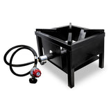 Omcan 44633 - 15.5” x 15.5” Portable Outdoor Propane Burner – 65,000 BTU