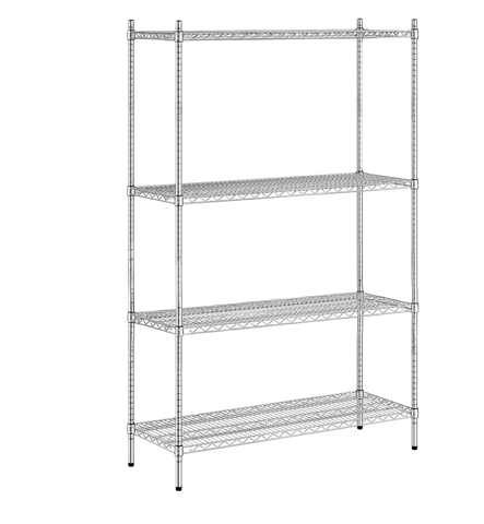Omcan 45164 - 18″ x 36″ x 72″ Chrome Shelving Kit