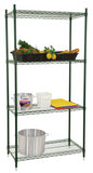 Omcan 45171 - 18″ D x 48″ W x 72″ H Dark Green Epoxy Shelving Kit