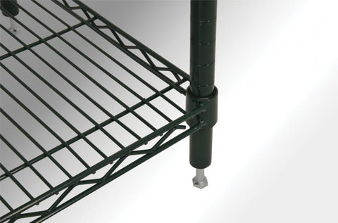 Omcan 45175 - 24″ D x 60″ W x 72″ H Dark Green Epoxy Shelving Kit