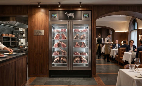 Omcan 45176 - Stagionello® Maturmeat® 100+100 kg Meat Curing Cabinet with ClimaTouch® &amp; Fumotic®
