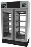 Omcan 45376 - Stagionello® Maturmeat® 100+100 kg Meat Curing and Salami Curing Cabinet Combo with Climatouch®, Fumotic® – Total View