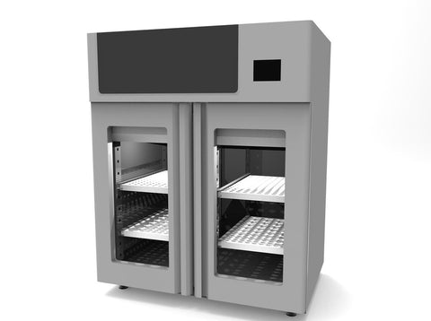 Omcan 45517 - Affinacheese® 132 lb. (60kg.) Cheese Drying Cabinet with ClimaTouch® and Fumotic® –  220V, 1 Phase