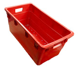 Omcan 46169 - 28″ x 15″ x 12 1/2″ Red Polyethylene Bus Box with Open Handles