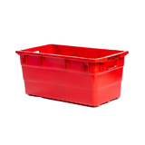 Omcan 46169 - 28″ x 15″ x 12 1/2″ Red Polyethylene Bus Box with Open Handles