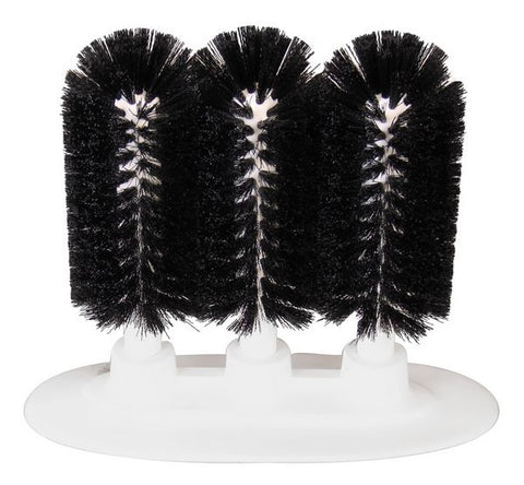 Omcan 46352 - Glass Washer 3 Brushes with Suction Grip Base