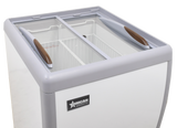 Omcan 46492 - 26" Ice Cream Display Chest Freezer with Flat Glass Top, 5.5 cu.ft. (156 L)
