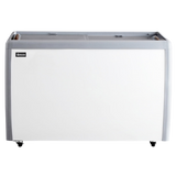 Omcan 46495 - 60" Two (2) Door Ice Cream Display Chest Freezer with Flat Glass Top, 16.6 cu.ft. (470 L)