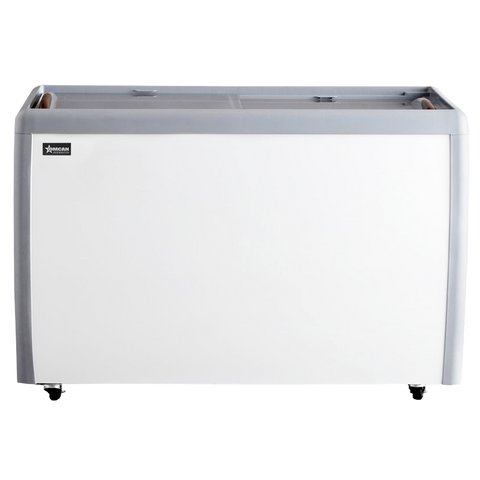 Omcan 46495 - 60" Two (2) Door Ice Cream Display Chest Freezer with Flat Glass Top, 16.6 cu.ft. (470 L)