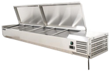 Omcan 46497 - 78" Refrigerated Topping Rail with Stainless Steel Cover