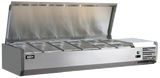 Omcan 46657 - 58" Refrigerated Topping Rail with Stainless Steel Cover