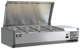 Omcan 46658 - 46" Refrigerated Topping Rail with Stainless Steel Cover