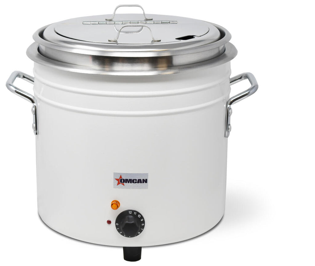 Soup Rethermalizer Omcan 46708 - 11 qt White Retro Soup Warmer/Rethermalizer – Mega Food ...