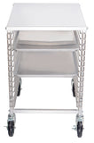 Omcan 46800 - Aluminum Counter-Height End-Load Bun Pan Rack with 15 Slides and Solid Flat Top