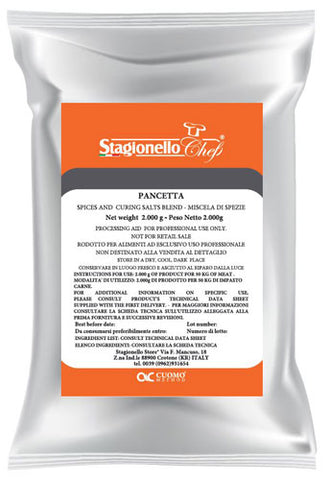Omcan 47001 - Stagionello Curing Salts and Spice Blends for Long Fermentation Salami Pancetta 2 kg/bag